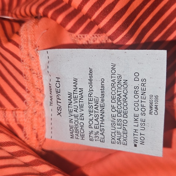 NWT Under Armour Women's Project Rock Heatgear Leggings: Electric Tangerine: XS - Picture 12 of 12